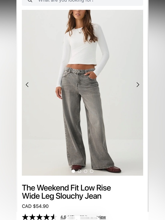 Ardene Denim - Ardene Low Rise Wide Leg Slouchy Jeans - Gray